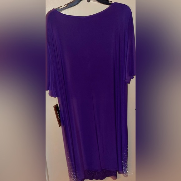 MSK Woman Size 3X Plus Size Short Cocktail Dress Bead Work Formal - Picture 2 of 3